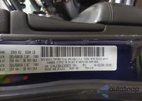 2018 Jeep Grand Cherokee Limited 4X4 z USA, uszkodzony, nr VIN 1C4RJFBG4JC426873